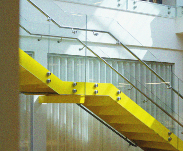 The yellow stairs at our office